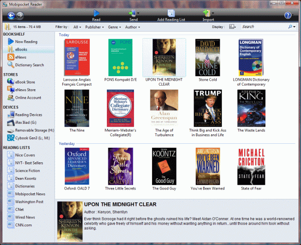 where are reader for pc epub files stored